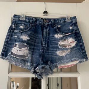 Hollister distressed jean shorts